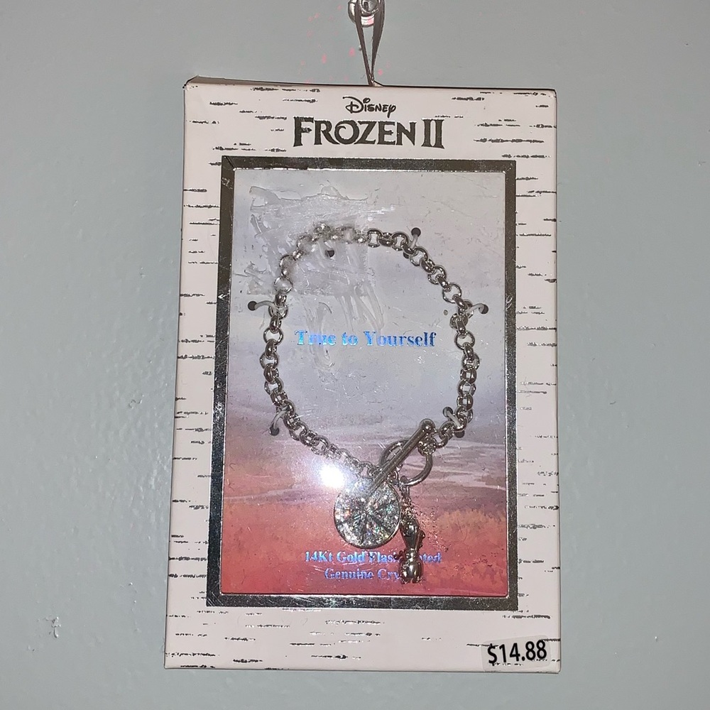 Disney Frozen 2 Crystal Gold Flash Plated Bracelet